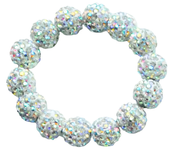 Hemasa 10mm mix multicolor Micro Pave  Disco   crystal beads  Bracelet