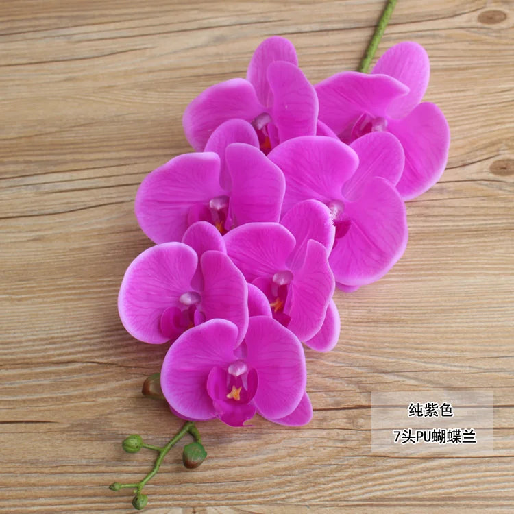 1 Set High Grade Artificial Orchids Arrangement Latex 3Dprint Real Touch Large Size Luxury Table Flower Home Hotel Decor No Vase