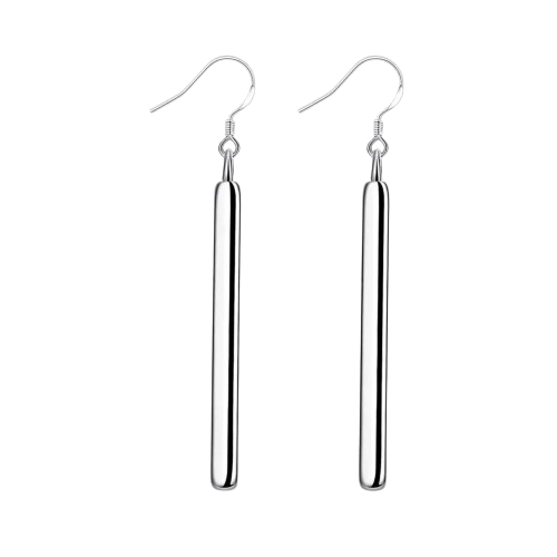 Hemasa  925 Silver Color Bar Dangle Drop Earrings For Woman