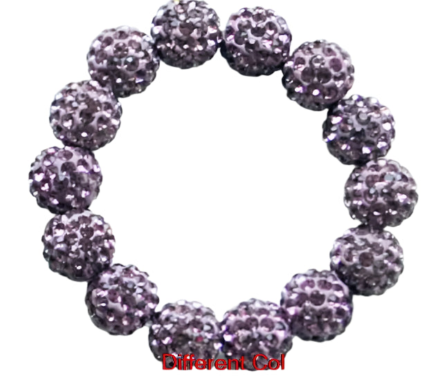 Hemasa 10mm mix multicolor Micro Pave  Disco   crystal beads  Bracelet