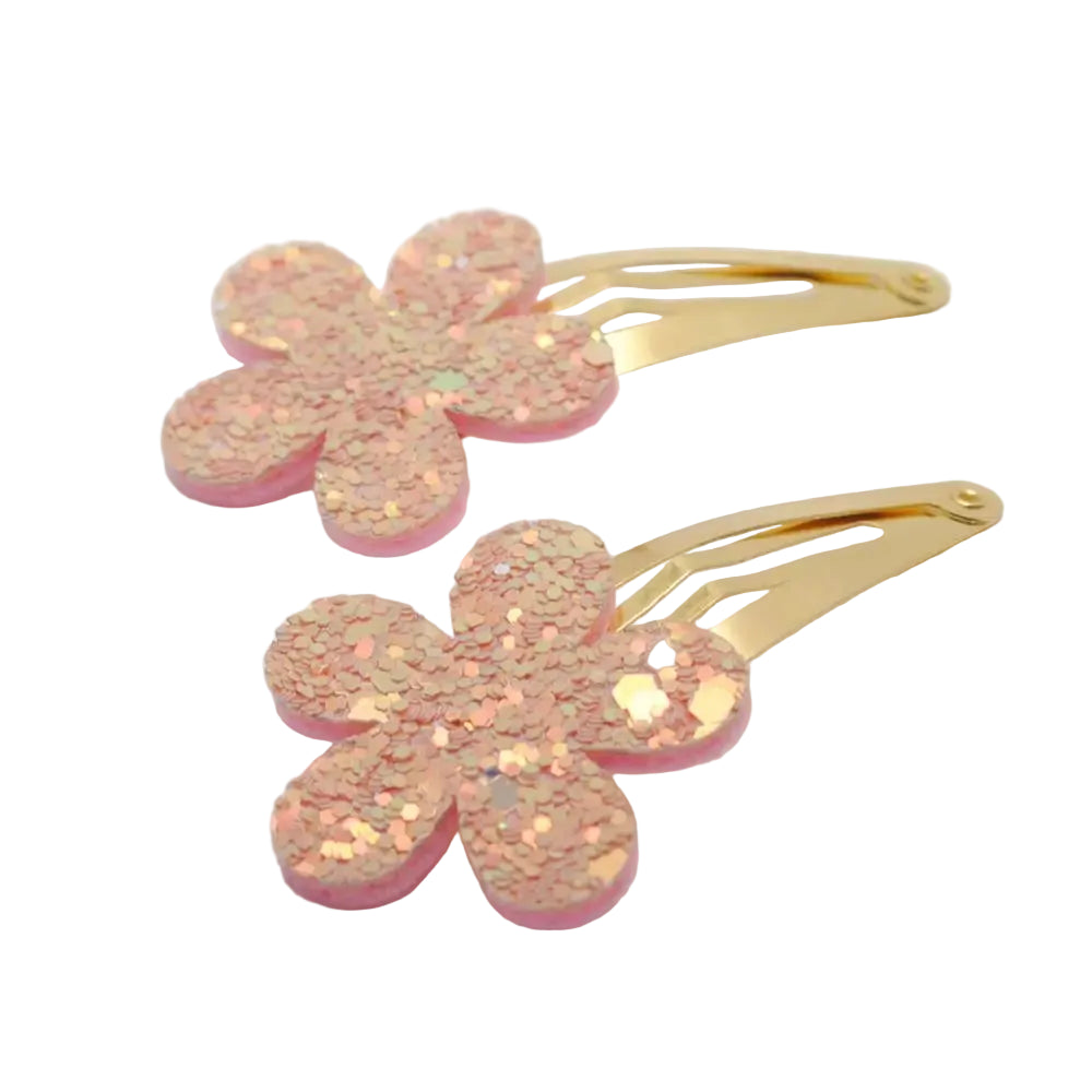 Tejesa 18pcs/lot Gold Plated Hairpins Flower Shape  Kids  Birthday Gift Child Glitter Hair Accessories