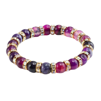 Hemasa  Agate Beads  Stretchable   Bracelet  / Natural Stone Bracele