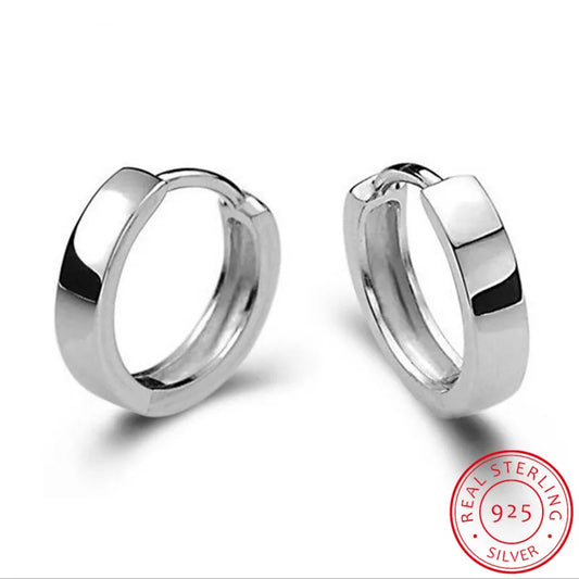 925 Sterling Silver Fashion Ultra-small Ear Bone Arc-shaped Ear Ring Mini Circle Ear Buckle Simple Wild Trend Women Men Ear Jewe
