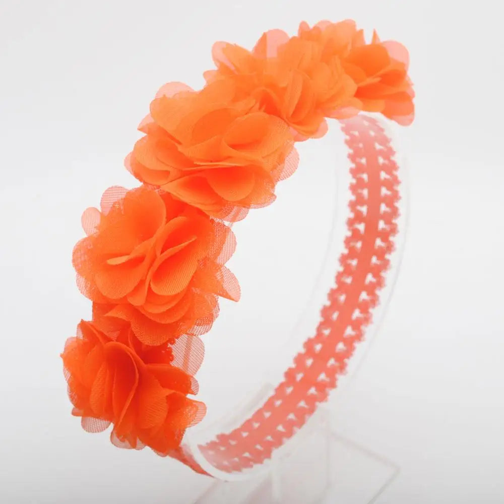 Tejesa 3Pcs Girls Flower Headbands Newborn Photograph Children's Cute Hair Accessories Girls Elastic Hairbands Gift Headwear