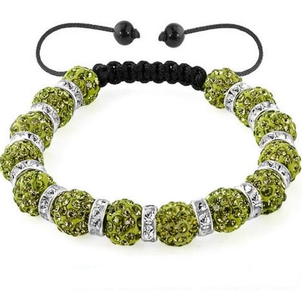 Hemasa 10mm Multicolor  Crystal Clay Disco Pave Ball bead  Bracelets Bangles spacer men women charm