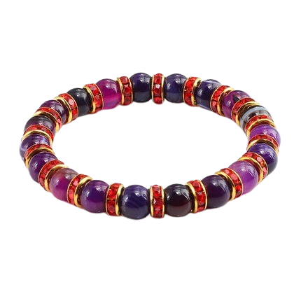 Hemasa  Agate Beads  Stretchable   Bracelet  / Natural Stone Bracele