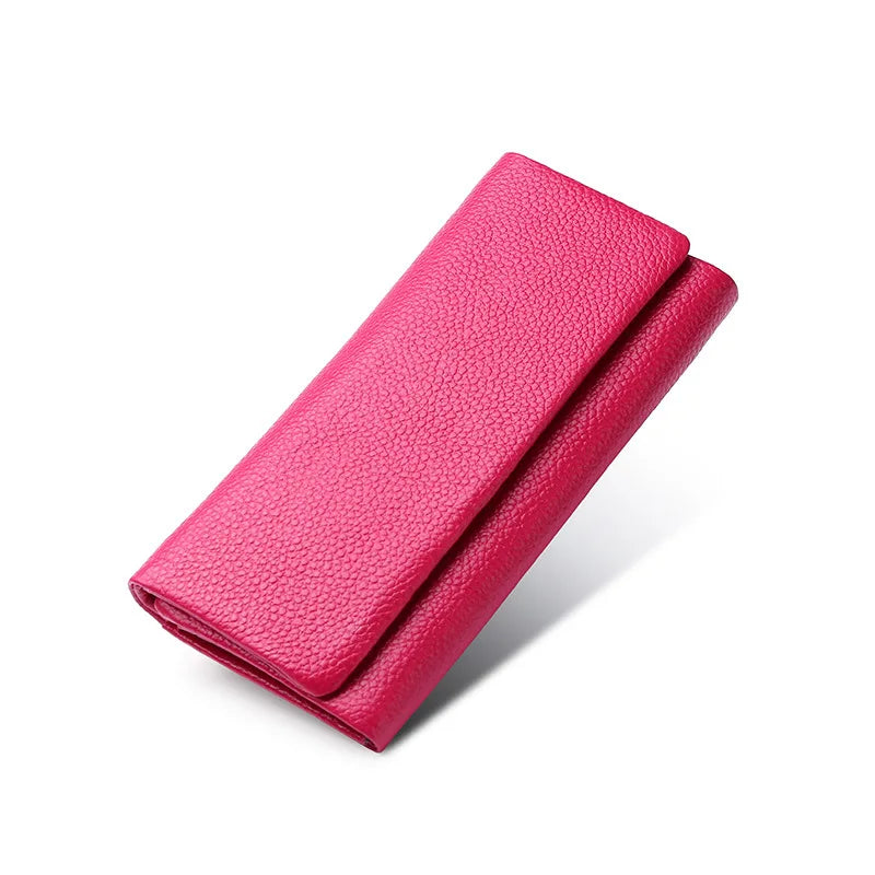 Tejesa Genuine Leather Women Wallets Coin Purse /Female Long Card Holder/ Lady Clutch Wallet with Phone Pockets