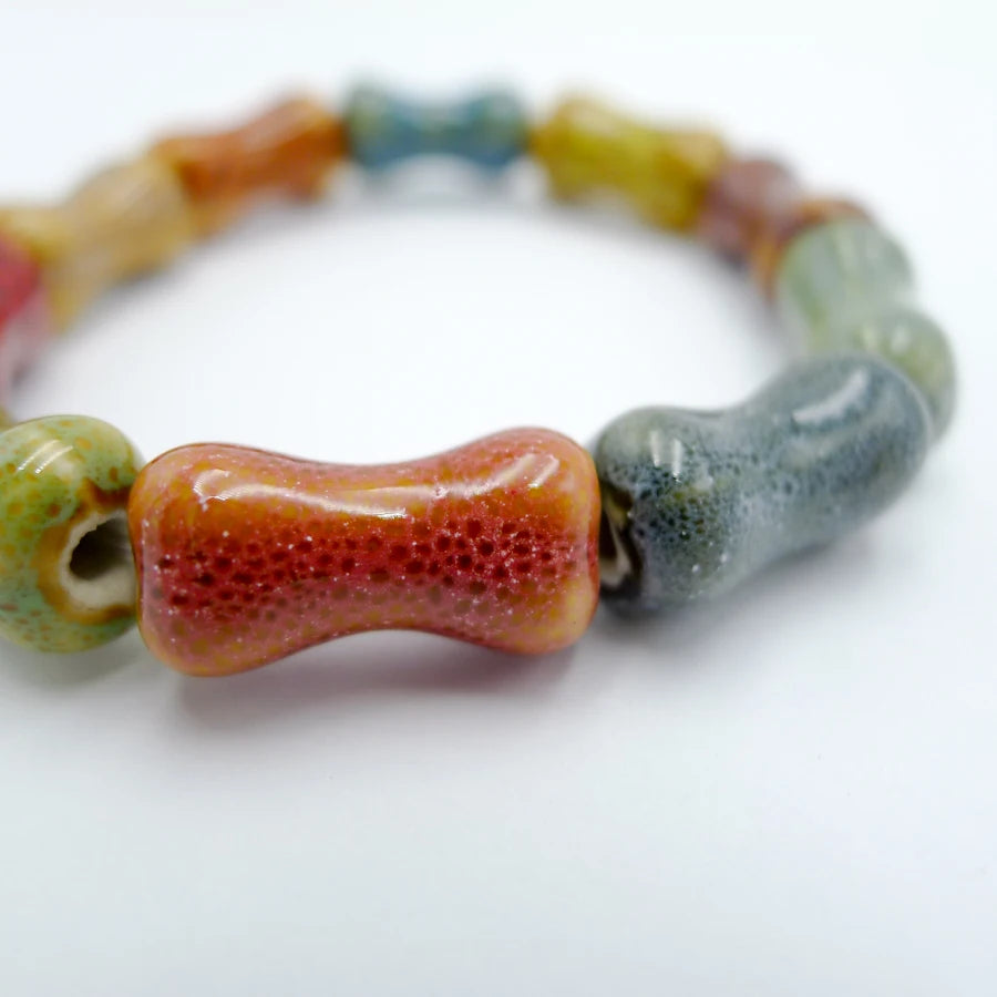 Hemasa Heart Shape ceramic beads bracelets