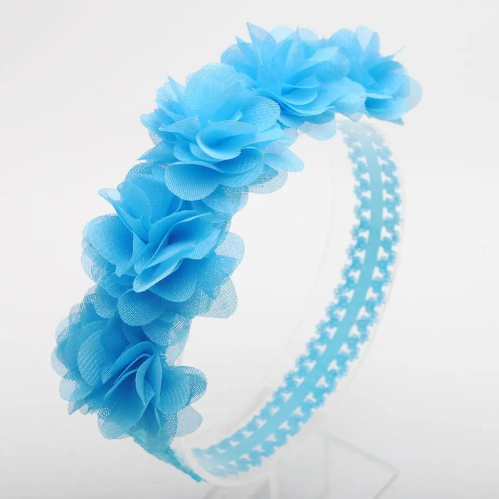Tejesa 3Pcs Girls Flower Headbands Newborn Photograph Children's Cute Hair Accessories Girls Elastic Hairbands Gift Headwear