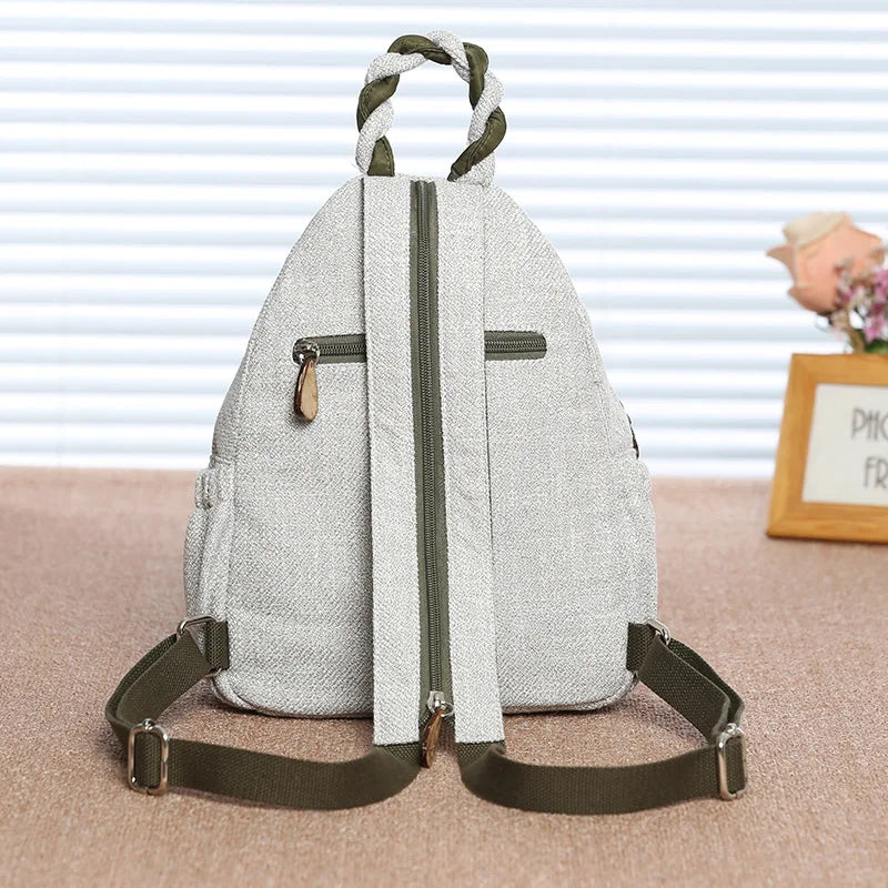 Luxury 3D Pumpkin Pattern Women Travel Backpack High Quality Linen Female Backpack Fashion Prettry Style Girls Daypack Backpack