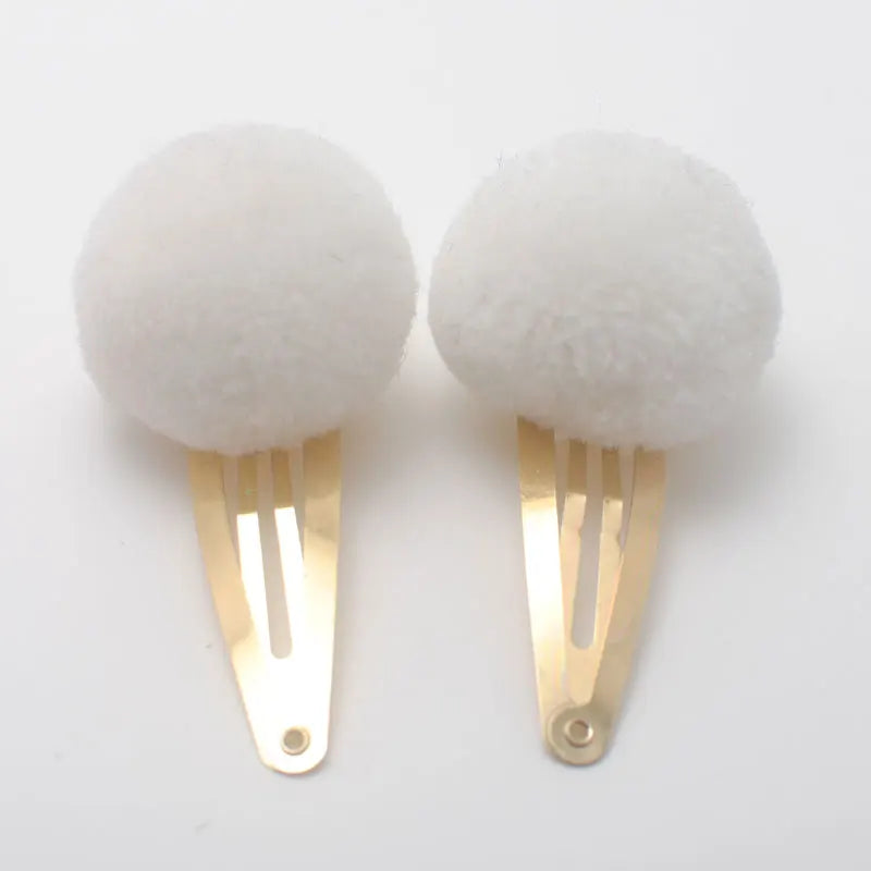 Cute Girls Ponytail Holders Kids Hair Clips Elastic Hair Bands Children Ball Hair Tie Pom Pom Elastic Hair Gum Rope Accessories