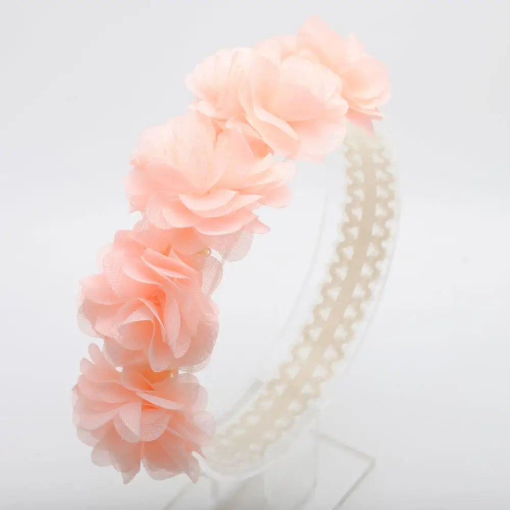 Tejesa 3Pcs Girls Flower Headbands Newborn Photograph Children's Cute Hair Accessories Girls Elastic Hairbands Gift Headwear
