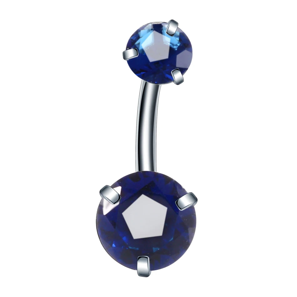 1Pc Sexy Belly Bars Belly Button Rings Belly Piercing CZ Crystal Rhinestone Body Jewelry Navel Piercing Rings Drop Shipping