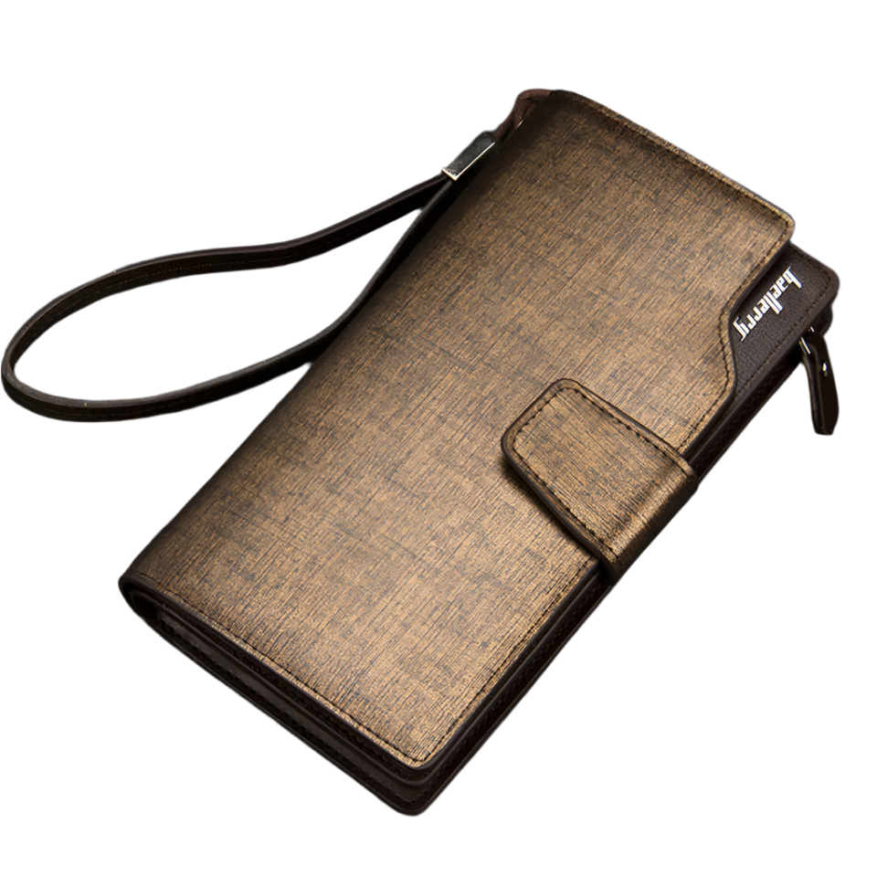 Hemasa PU Leather Long  Wallet Casual Men Purse Zipper Multi-function Wallets