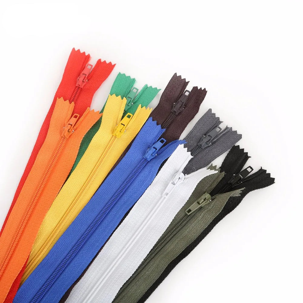 Tejesa 10pcs 20cm Length Nylon Coil Zippers Tailor Garment Sewing Accessories