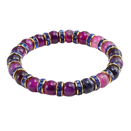 Hemasa  Agate Beads  Stretchable   Bracelet  / Natural Stone Bracele