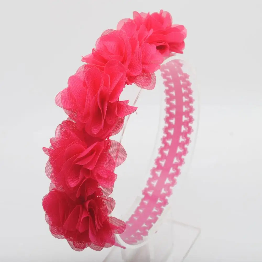 Tejesa 3Pcs Girls Flower Headbands Newborn Photograph Children's Cute Hair Accessories Girls Elastic Hairbands Gift Headwear
