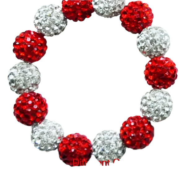 Hemasa 10mm mix multicolor Micro Pave  Disco   crystal beads  Bracelet