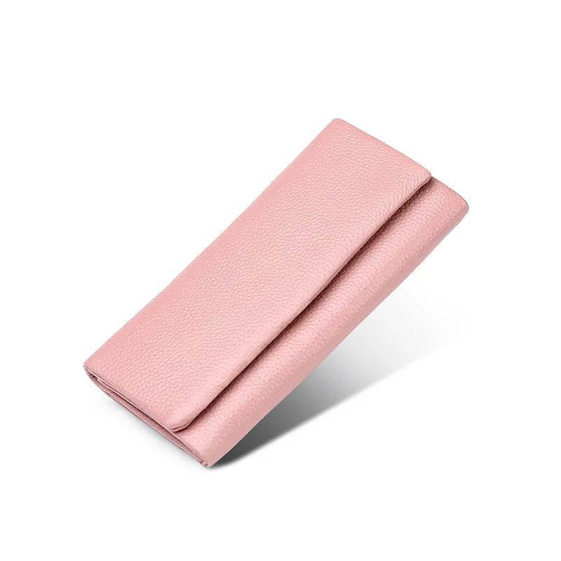 Tejesa Genuine Leather Women Wallets Coin Purse /Female Long Card Holder/ Lady Clutch Wallet with Phone Pockets
