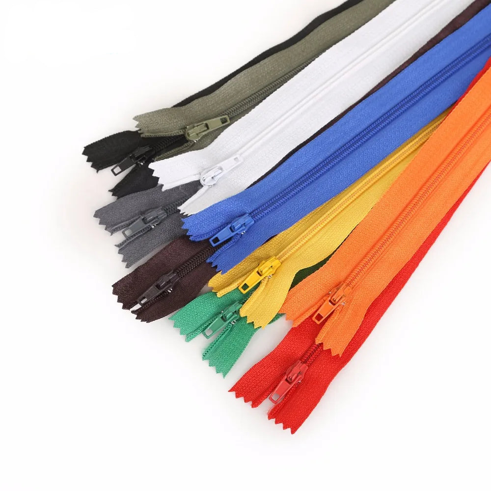 Tejesa 10pcs 20cm Length Nylon Coil Zippers Tailor Garment Sewing Accessories