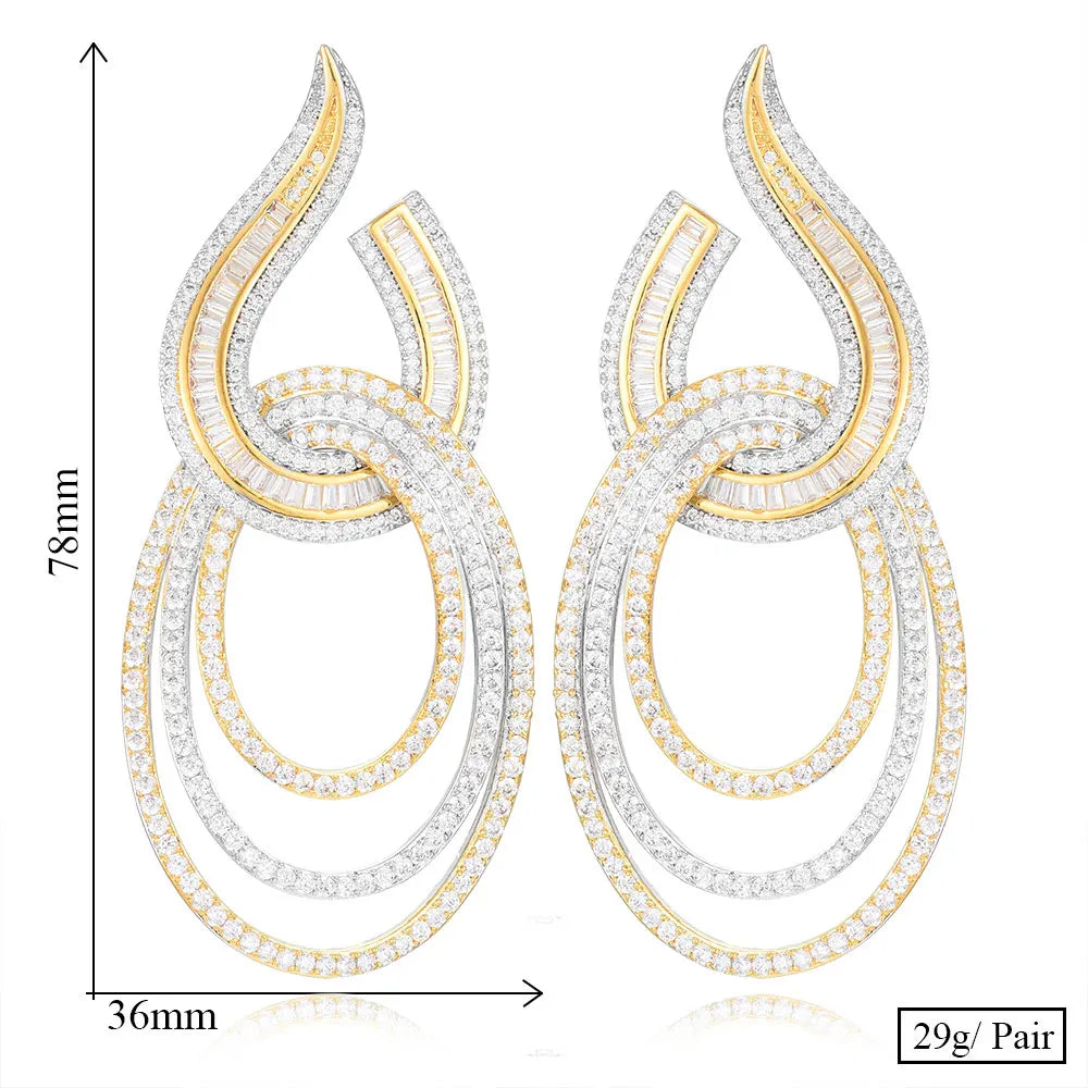 GODKI Luxury Water Drop Long Dangle Earrings For Women Wedding Cubic Zircon Crystal CZ Dubai Bridal Earring Fashion Jewelry 2023