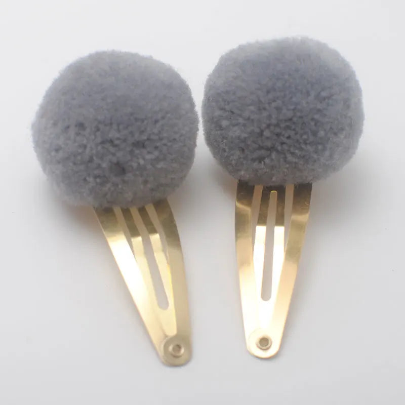 Cute Girls Ponytail Holders Kids Hair Clips Elastic Hair Bands Children Ball Hair Tie Pom Pom Elastic Hair Gum Rope Accessories