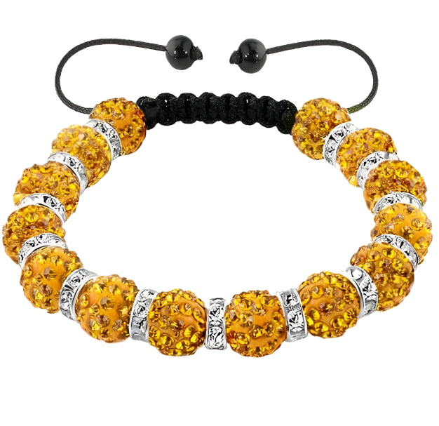 Hemasa 10mm Multicolor  Crystal Clay Disco Pave Ball bead  Bracelets Bangles spacer men women charm