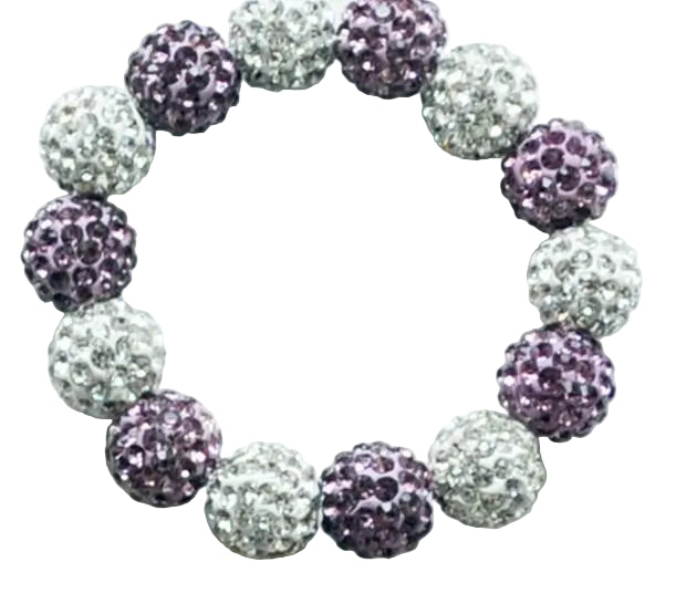 Hemasa 10mm mix multicolor Micro Pave  Disco   crystal beads  Bracelet