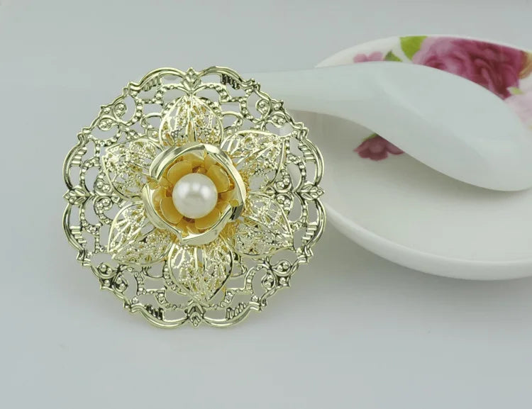 Hemasa Metal Flower Napkin Wedding  (6Pcs)