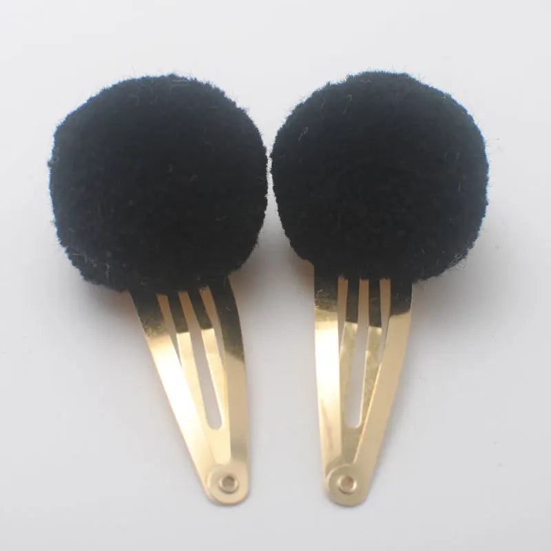Cute Girls Ponytail Holders Kids Hair Clips Elastic Hair Bands Children Ball Hair Tie Pom Pom Elastic Hair Gum Rope Accessories
