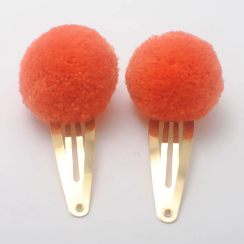 Cute Girls Ponytail Holders Kids Hair Clips Elastic Hair Bands Children Ball Hair Tie Pom Pom Elastic Hair Gum Rope Accessories