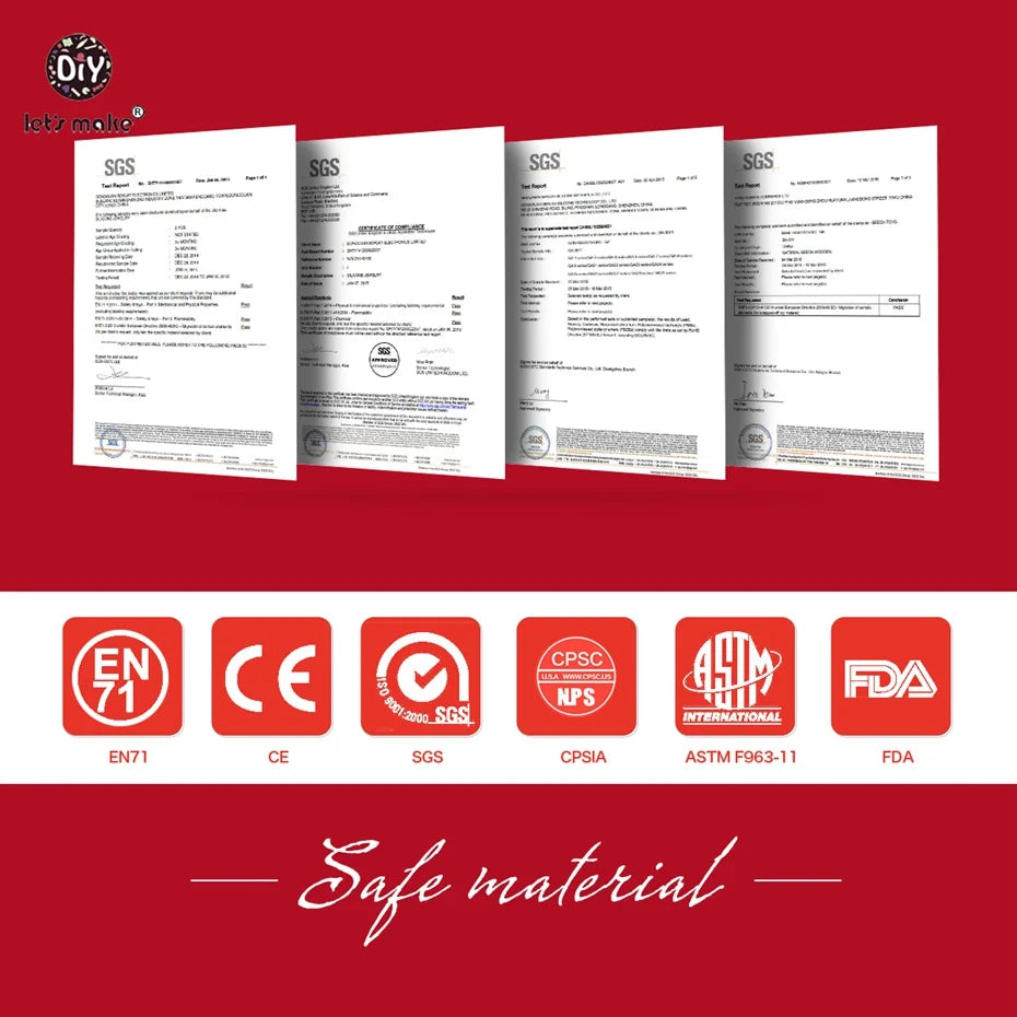 Let's Make 1PC Silicon Teether Food Grade Silicone Beads DIY Accessories Baby Products Bites Toys Baby Gifts Baby Teething Toys