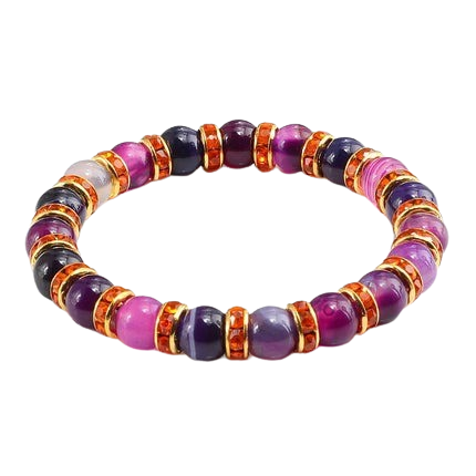 Hemasa  Agate Beads  Stretchable   Bracelet  / Natural Stone Bracele