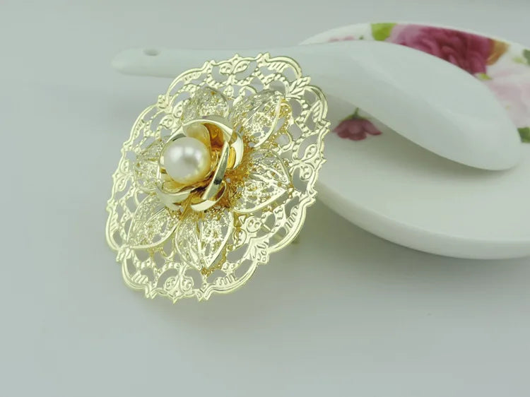Hemasa Metal Flower Napkin Wedding  (6Pcs)