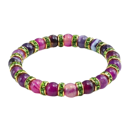 Hemasa  Agate Beads  Stretchable   Bracelet  / Natural Stone Bracele
