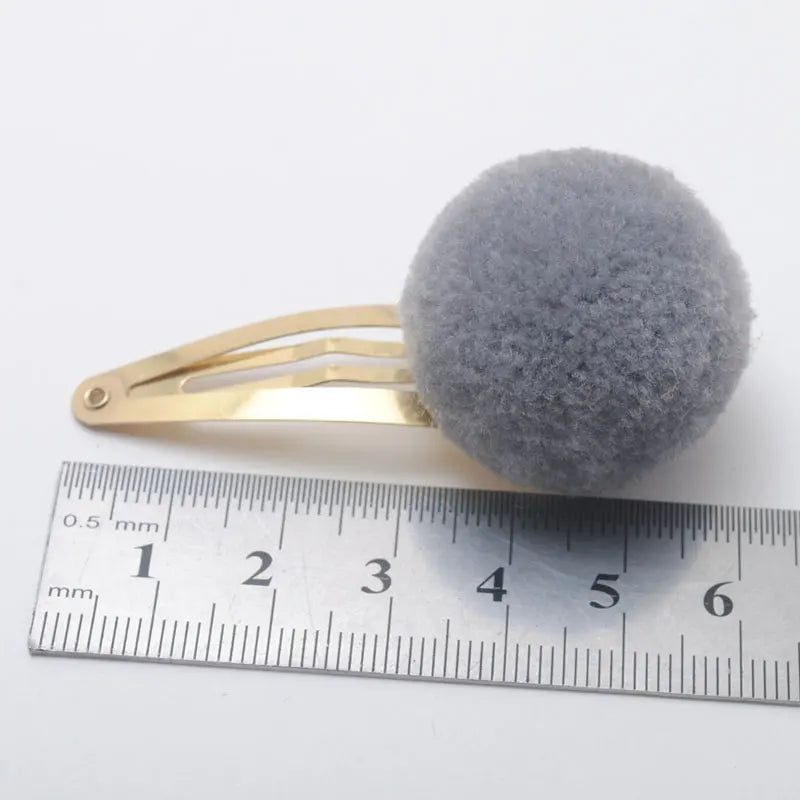 Cute Girls Ponytail Holders Kids Hair Clips Elastic Hair Bands Children Ball Hair Tie Pom Pom Elastic Hair Gum Rope Accessories