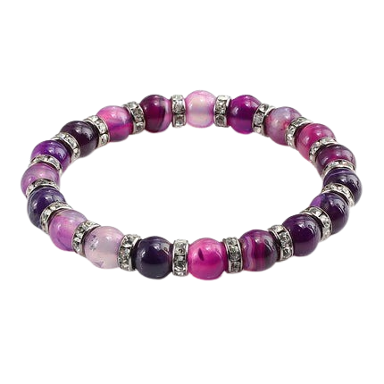 Hemasa  Agate Beads  Stretchable   Bracelet  / Natural Stone Bracele