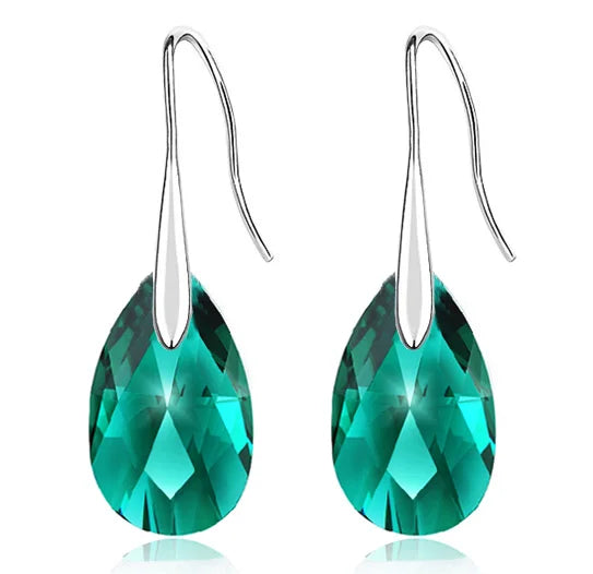 2024 queen girl birthday gifts brand wedding austrian crystal 18KGP sweet tear water Drop Earrings fashion Jewelry women 80335
