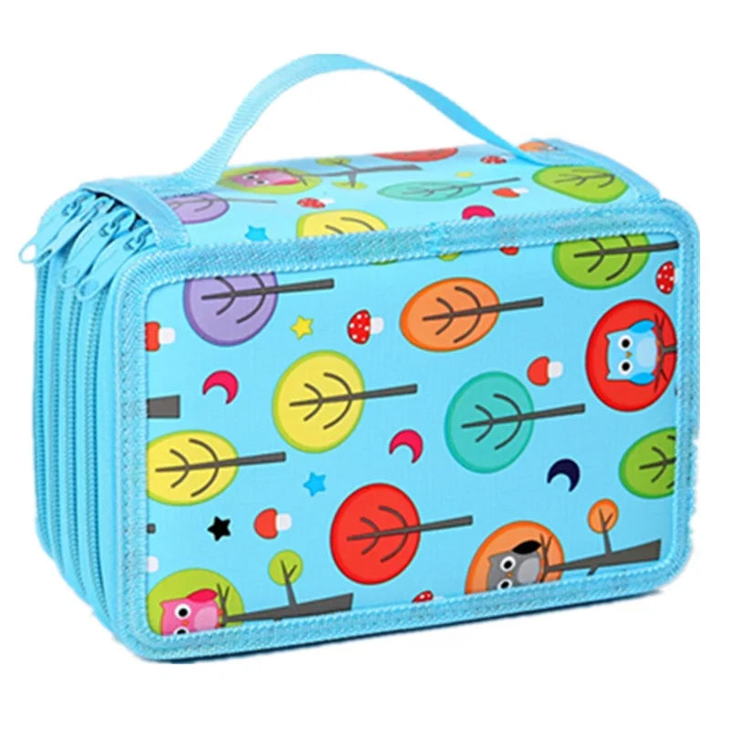 Cute Kawaii Kids Pencil Case 2 3 4 Layers Big Capacity Estojo Escolar School Pencil Bag Potlood Tas Estuches Stationery Box