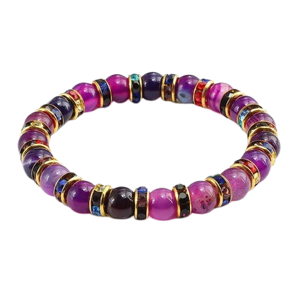 Hemasa  Agate Beads  Stretchable   Bracelet  / Natural Stone Bracele