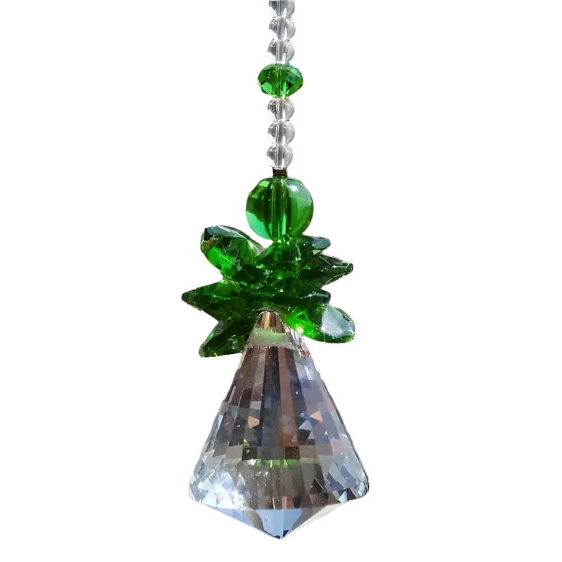 Hemasa 1PCS 30mm 40mm Hanging Chakra Crystal Handmade Angel Crystal Ball Suncatcher Pendant Window Ornament