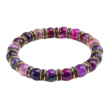 Hemasa  Agate Beads  Stretchable   Bracelet  / Natural Stone Bracele