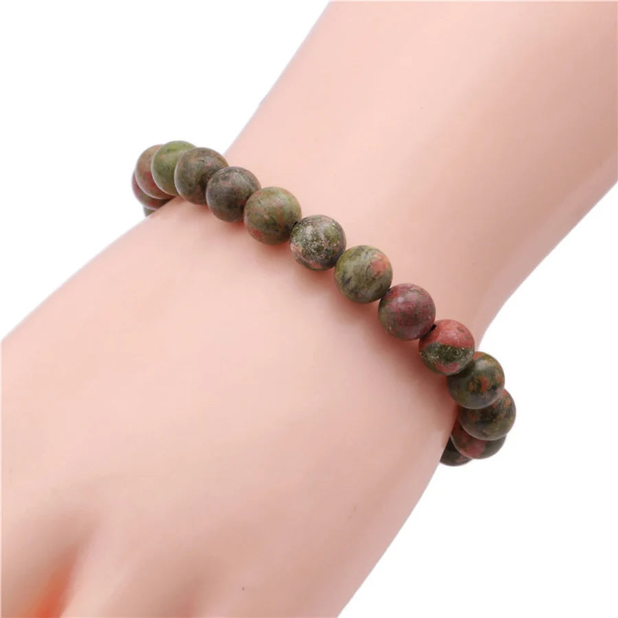 Hemasa 8mm Lava Natural Stone Beads  Stretchable Bracelet