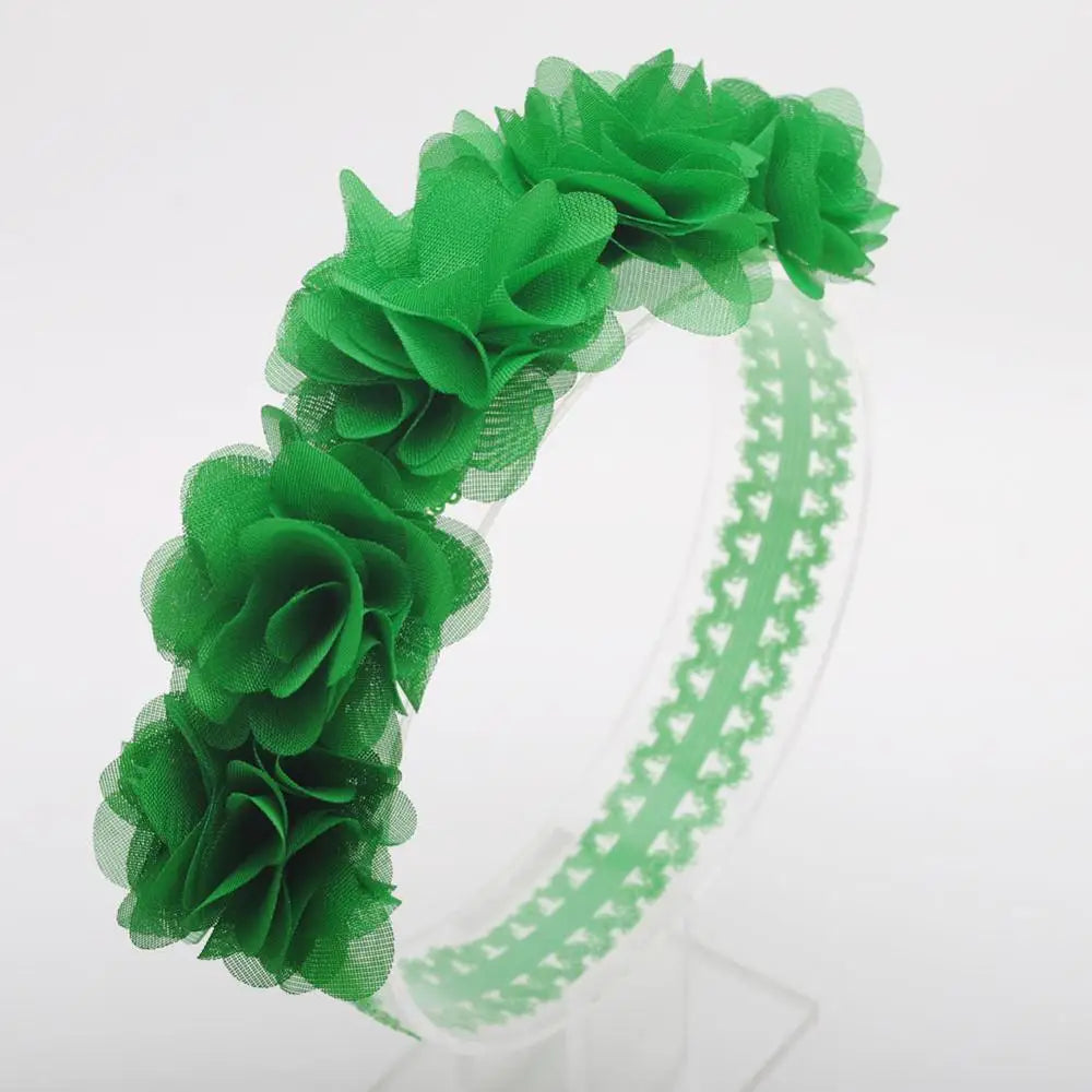 Tejesa 3Pcs Girls Flower Headbands Newborn Photograph Children's Cute Hair Accessories Girls Elastic Hairbands Gift Headwear