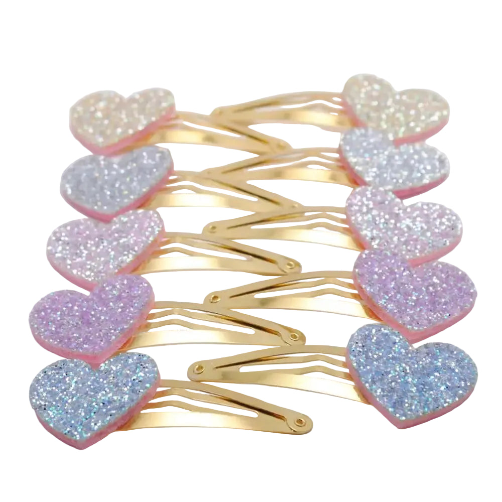 Tejesa 20pcs/lot Girls Hairclips Glitter Heart  Birthday Gift Baby Girls / Kids  Hair Clip For Children
