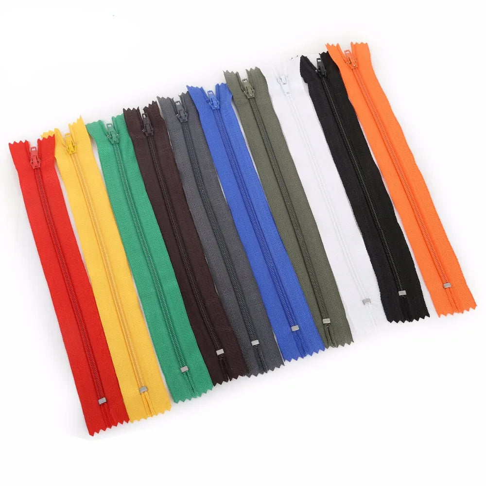 Tejesa 10pcs 20cm Length Nylon Coil Zippers Tailor Garment Sewing Accessories