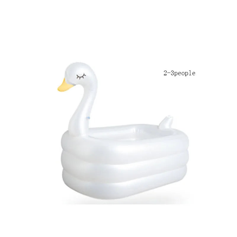 Hemasa Swan Inflatable Swimming Pool Large Adult Children's Thickened Household Pools