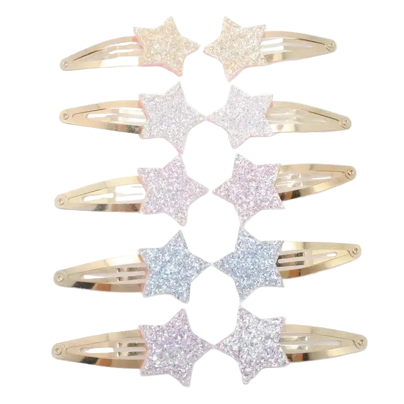 Tejesa 20pcs/lot Girls Hairclips Glitter Heart  Birthday Gift Baby Girls / Kids  Hair Clip For Children