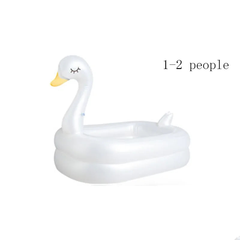 Hemasa Swan Inflatable Swimming Pool Large Adult Children's Thickened Household Pools