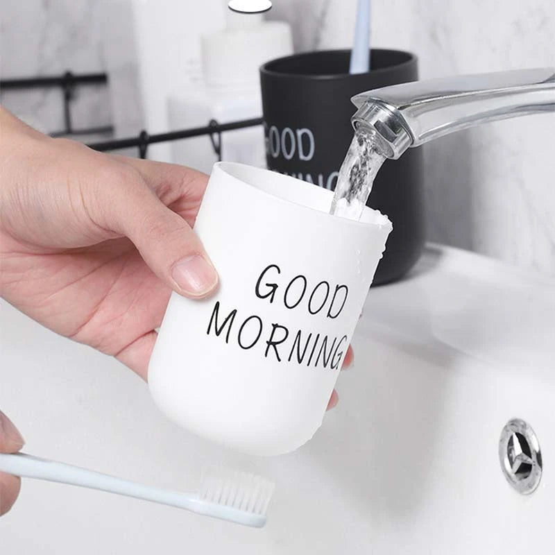 Hemasa Portable Couple Toothbrush Washing Mouth Cups Plastic Home Hotel Tooth Brush Holder Bathroom Accessories Mouthwash Storage Cups